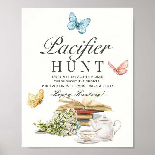Neue Kapitel Buch Kinderdusche Schnuller Jagd Poster (Vorne)