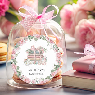 Neue Kapitel-Geschichtenbuch Florale Babyparty Runder Aufkleber