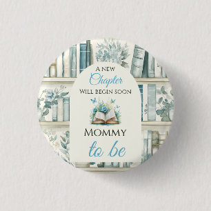 Neue Kapitel Jungen Bibliothek Buch Baby Shower De Button