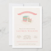 Neue Kapitel Kinderdusche Einladung - pink (Vorderseite)