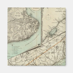 Neue Karte der Provinz Quebec Magnet