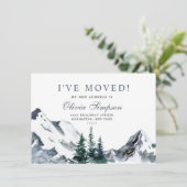 Neue Karte der Woods Moving Announcement Card (Stehend Vorderseite)