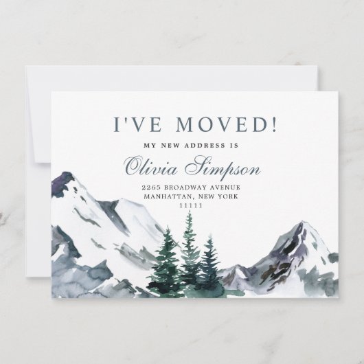 Neue Karte der Woods Moving Announcement Card (Vorderseite)