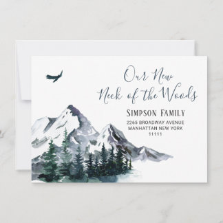 Neue Karte der Woods Moving Announcement Card