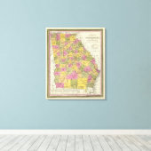 Neue Karte für Georgien Leinwanddruck (Insitu (Holzboden))