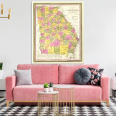 Neue Karte für Georgien Leinwanddruck (Insitu (Wohnzimmer))