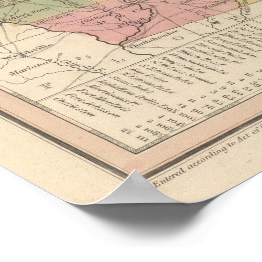 Neue Karte für Georgien Poster (Ecke)