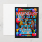 Neue Karte Geburtstagsparty (Vorne/Hinten)