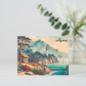 neue Karte Kalifornien Masse Postkarten (Stehend Vorderseite)