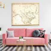 Neue Karte Nordamerikas Leinwanddruck (Insitu (Wohnzimmer))