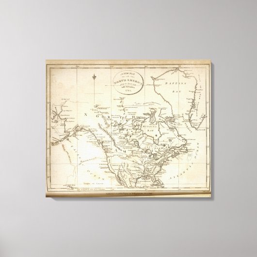 Neue Karte Nordamerikas Leinwanddruck (Vorderseite)