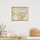 Neue Karte Nordamerikas Poster (Küche)