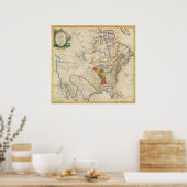 Neue Karte Nordamerikas Poster (Küche)