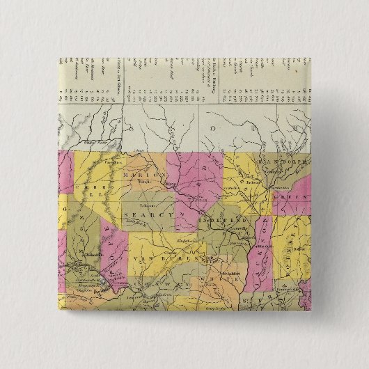 Neue Karte von Arkansas Button (Vorderseite)