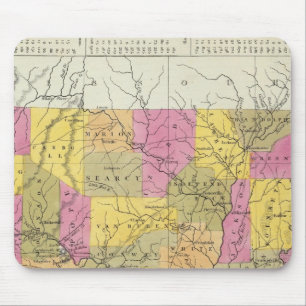 Neue Karte von Arkansas Mousepad