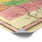 Neue Karte von Arkansas Poster (Ecke)