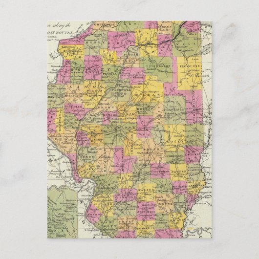 Neue Karte von Illinois (Vorderseite)