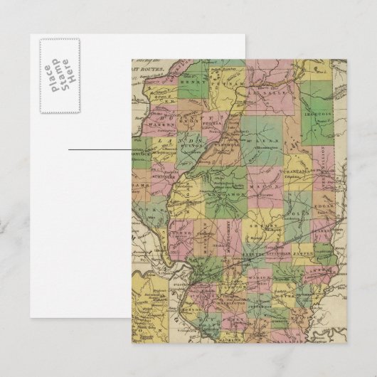 Neue Karte von Illinois (Vorne/Hinten)