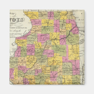 Neue Karte von Illinois Magnet