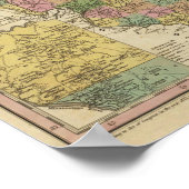 Neue Karte von Illinois Poster (Ecke)