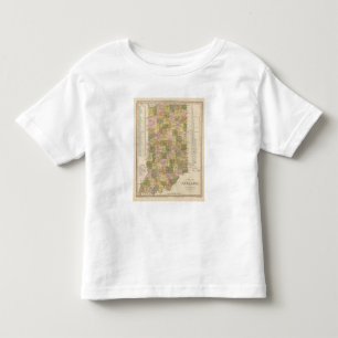 Neue Karte von Indiana Kleinkind T-shirt