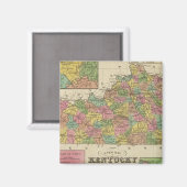 Neue Karte von Kentucky Magnet (Vorderseite/Rückseite)