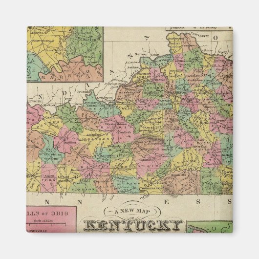 Neue Karte von Kentucky Magnet (Vorne)