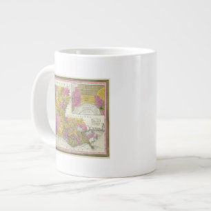 Neue Karte von Louisiana 3 Jumbo-Tasse