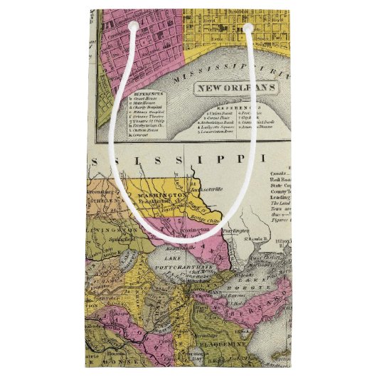 Neue Karte von Louisiana 3 Kleine Geschenktüte (Vorderseite)