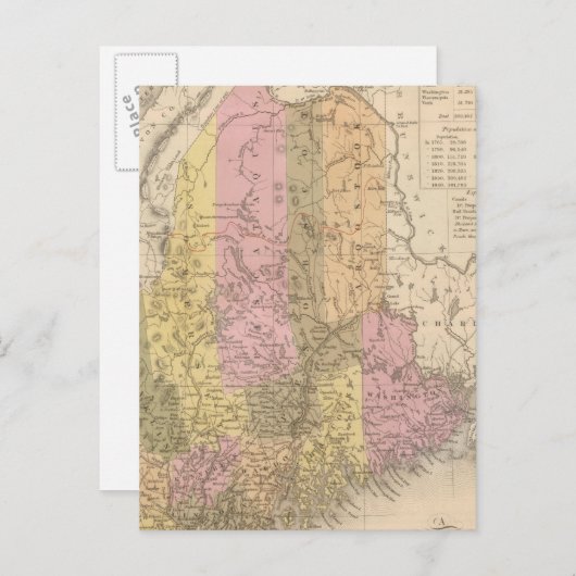 Neue Karte von Maine (Vorne/Hinten)