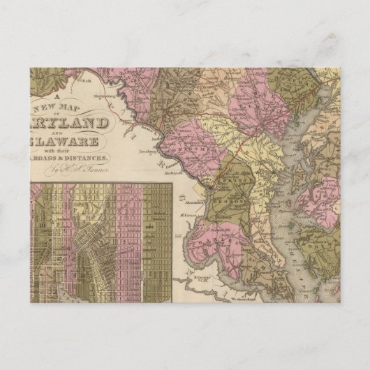 Neue Karte von Maryland und Delaware (Vorderseite)