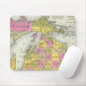 Neue Karte von Michigan 2 Mousepad (Mit Mouse)