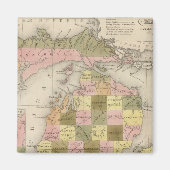 Neue Karte von Michigan Magnet (Vorne)