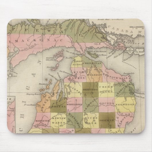 Neue Karte von Michigan Mousepad (Vorne)