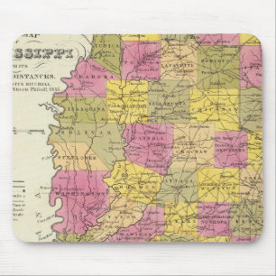 Neue Karte von Mississippi Mousepad