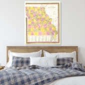 Neue Karte von Missouri 2 Leinwanddruck (Insitu (Schlafzimmer))