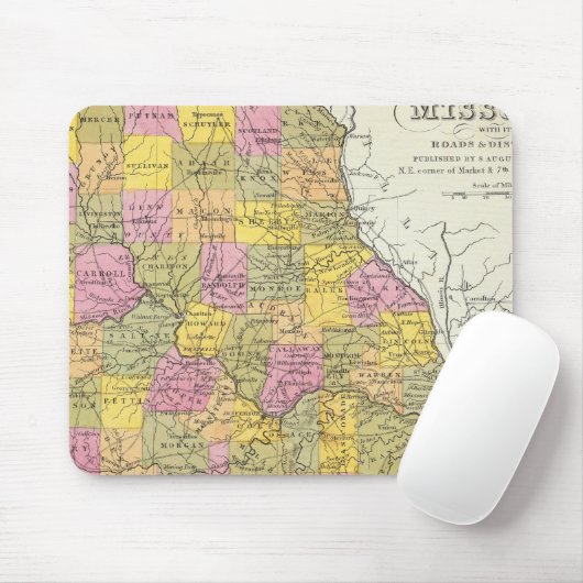 Neue Karte von Missouri Mousepad (Mit Mouse)