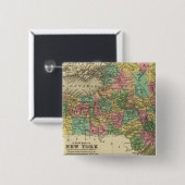 Neue Karte von New York Button (Vorne & Hinten)