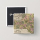 Neue Karte von New York Button (Vorne & Hinten)