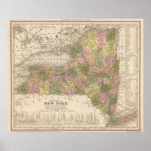 Neue Karte von New York Poster