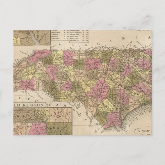 Neue Karte von North Carolina (Vorderseite)