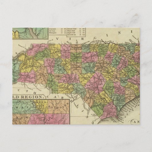 Neue Karte von Nth Carolina (Vorderseite)