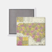 Neue Karte von Nth Carolina Magnet (Vorderseite/Rückseite)