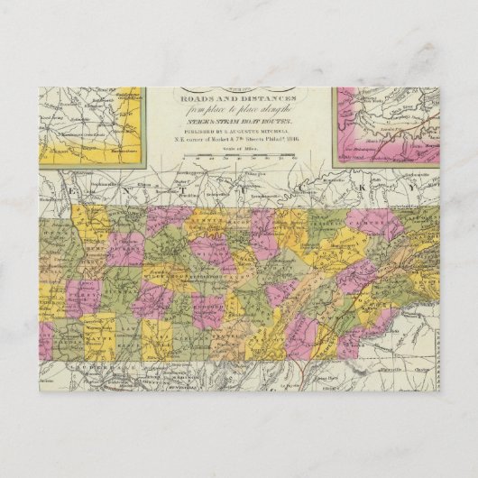 Neue Karte von Tennessee (Vorderseite)