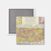 Neue Karte von Tennessee Magnet (Vorderseite/Rückseite)