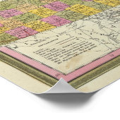 Neue Karte von Tennessee Poster (Ecke)