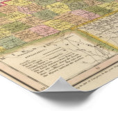 Neue Karte von Tennessee Poster (Ecke)