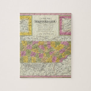 Neue Karte von Tennessee Puzzle