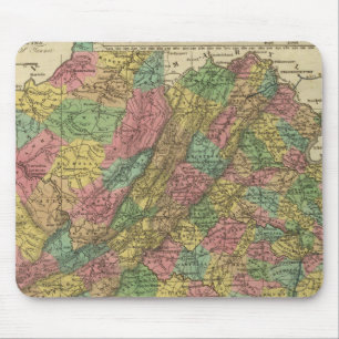 Neue Karte von Virginia 2 Mousepad
