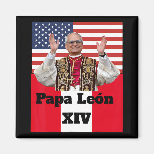 Neue katholische Pe Leo Xiv Papa León Peru U.s.a. Magnet